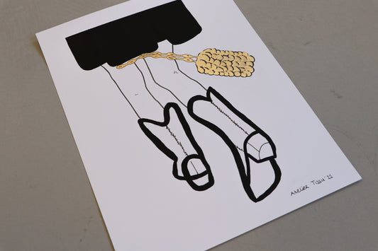 Boots/Golden Bag